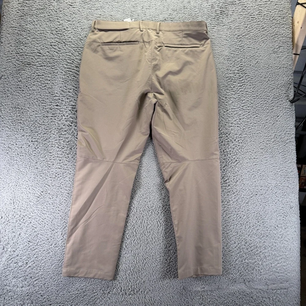 Banana Republic Pant Mens 38x30 Brown Polyester Golf Straight Slim Performance